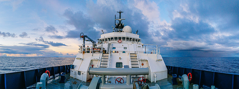 Research vessel Sally Ride conducting research in the Bay of Bengal. Photo: San Nguyen