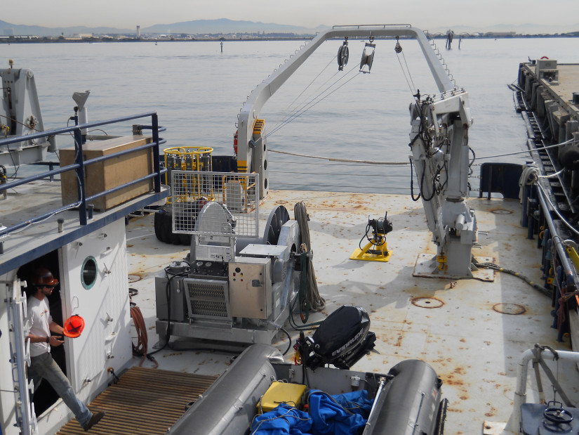 TSE spooler, aboard SPROUL, looking aft